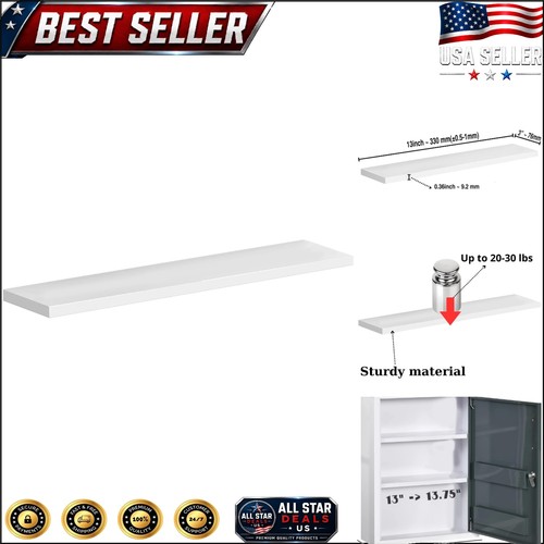 Floating white shelf inch - white,